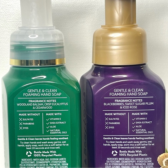 Bath & Body Works Hand Soap Fresh Balsam & Sugar Plum & Rose Nwt - Picture 3 of 3